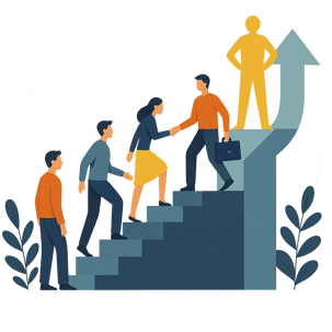 GRAPHIC ONLY NO TEXT Succession planning is a strategic process that organizations implement to identify and develop internal talent to fill key leadership and critical roles in the future This proactive approach involves assessing current employees-1