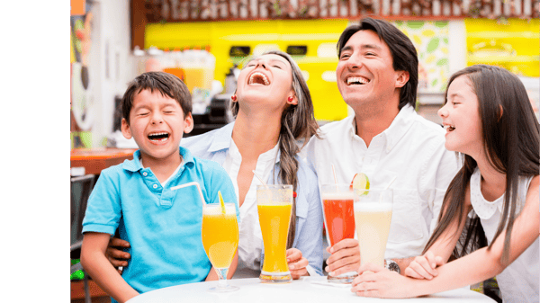 family drinking