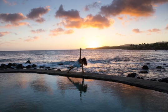 sunset yoga